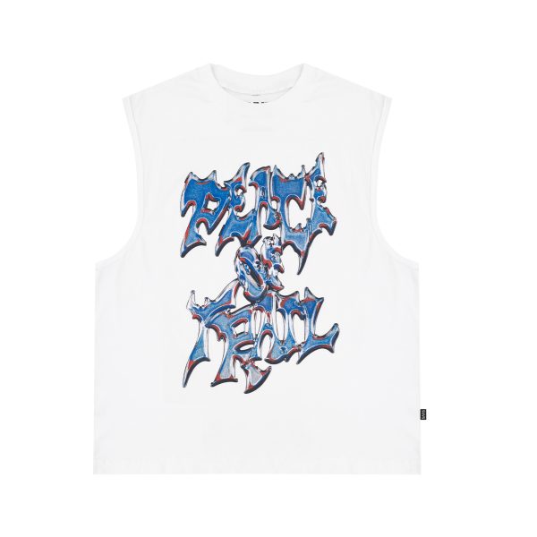 SUVS MUSCLE TEE PEACE OUT [WHITE]