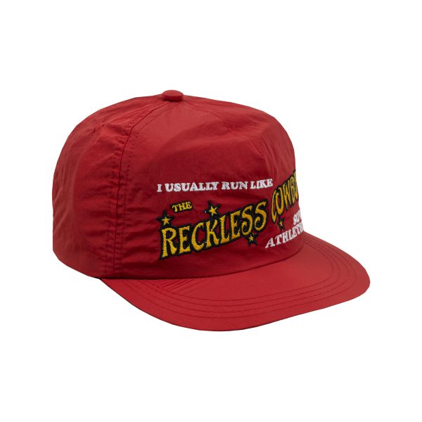 Reckless cowboy 6 panel cap red