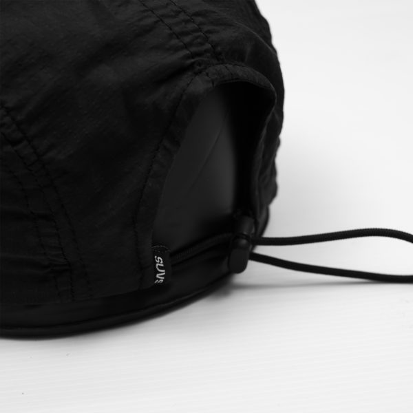 Ripstop core logo 5 panel cap black (4) Ripstop core logo 5 panel cap black