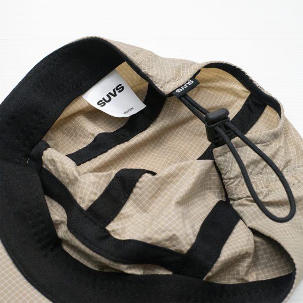 Ripstop core logo 5 panel beige cap
